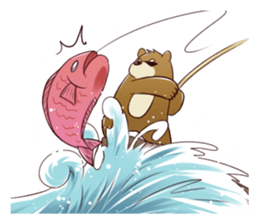 cute brown Bear sticker #9959640