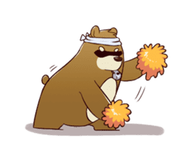 cute brown Bear sticker #9959642