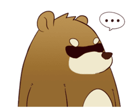 cute brown Bear sticker #9959644