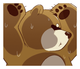 cute brown Bear sticker #9959645