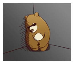 cute brown Bear sticker #9959647