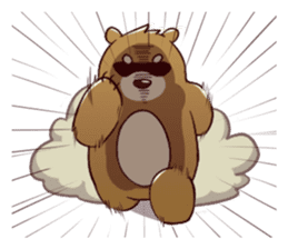 cute brown Bear sticker #9959649