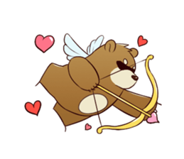 cute brown Bear sticker #9959651