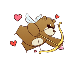 cute brown Bear sticker #9959651