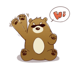 cute brown Bear sticker #9959652