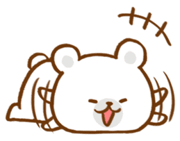 Lazy polar bear. sticker #9961358