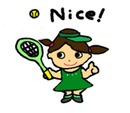 Tennis girl lidia speak in English sticker #9961365