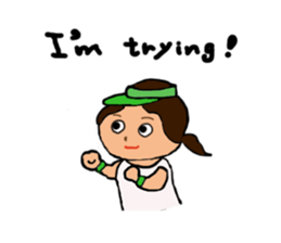 Tennis girl lidia speak in English sticker #9961367