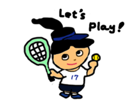Tennis girl lidia speak in English sticker #9961376
