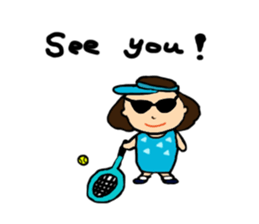 Tennis girl lidia speak in English sticker #9961384