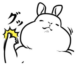 Fat gentle rabbit sticker #9961562
