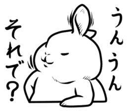 Fat gentle rabbit sticker #9961573