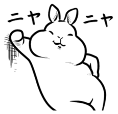 Fat gentle rabbit sticker #9961596