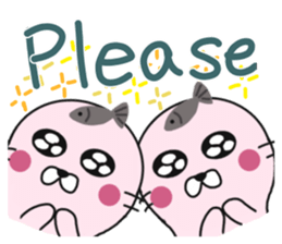 Pink seal melt your heart by Evelyn Lee sticker #9961846