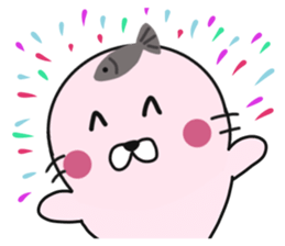 Pink seal melt your heart by Evelyn Lee sticker #9961868