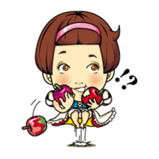 Changing clothes Momo-chan 4 sticker #9961921