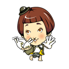 Changing clothes Momo-chan 4 sticker #9961923