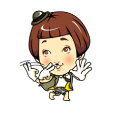 Changing clothes Momo-chan 4 sticker #9961923
