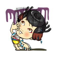 Changing clothes Momo-chan 4 sticker #9961931
