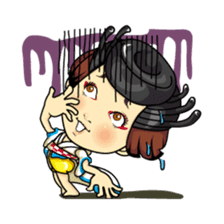 Changing clothes Momo-chan 4 sticker #9961931