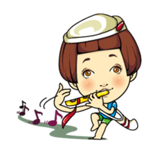Changing clothes Momo-chan 4 sticker #9961934