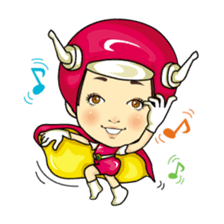 Changing clothes Momo-chan 4 sticker #9961937