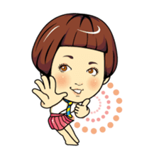Changing clothes Momo-chan 4 sticker #9961940
