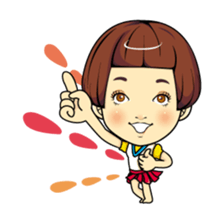 Changing clothes Momo-chan 4 sticker #9961941