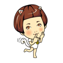 Changing clothes Momo-chan 4 sticker #9961944