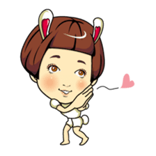 Changing clothes Momo-chan 4 sticker #9961945