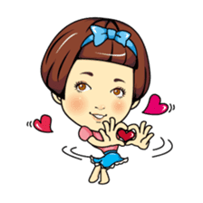 Changing clothes Momo-chan 4 sticker #9961947