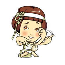 Changing clothes Momo-chan 4 sticker #9961952