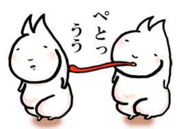 Strange rabbits -The messengers of peace sticker #9962973