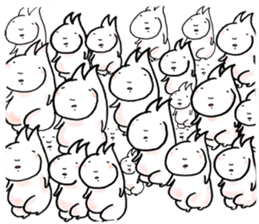 Strange rabbits -The messengers of peace sticker #9962999