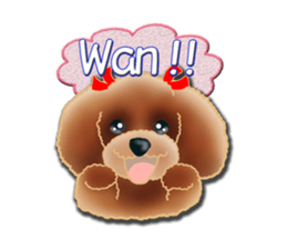 Daily life of toy poodle. sticker #9964000