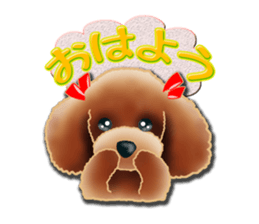 Daily life of toy poodle. sticker #9964006
