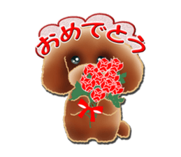 Daily life of toy poodle. sticker #9964030