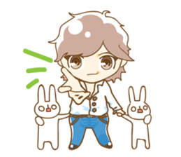 Daily lives of boys with "usagi-san" sticker #9964290