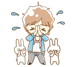 Daily lives of boys with "usagi-san" sticker #9964293