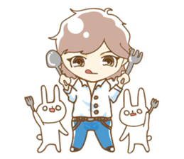 Daily lives of boys with "usagi-san" sticker #9964302