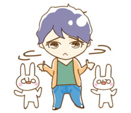 Daily lives of boys with "usagi-san" sticker #9964311