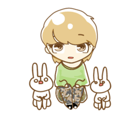 Daily lives of boys with "usagi-san" sticker #9964313
