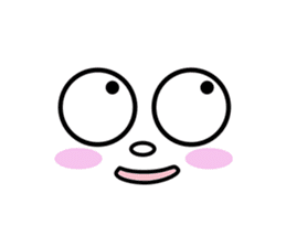 Usable! Simple reaction face sticker #9964680