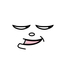 Usable! Simple reaction face sticker #9964681