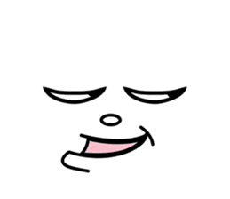 Usable! Simple reaction face sticker #9964681