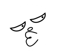 Usable! Simple reaction face sticker #9964682