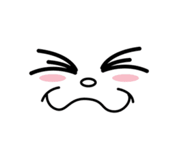 Usable! Simple reaction face sticker #9964685