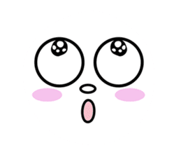 Usable! Simple reaction face sticker #9964686