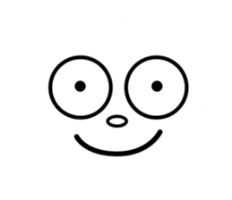 Usable! Simple reaction face sticker #9964687