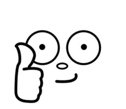 Usable! Simple reaction face sticker #9964688